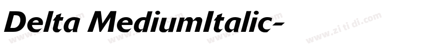Delta MediumItalic字体转换